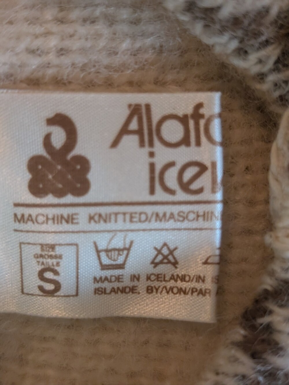 Alafoss Iceland 100% Wool Sweater Cardigan Small Icelandic - Picture 5 of 6